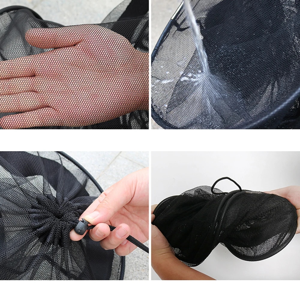 Portable Fishing Net With Small Mesh Bag Quick-Drying Fishing Trap Nets Foldable Crayfish Carp Fishing Accessories Tool X467G