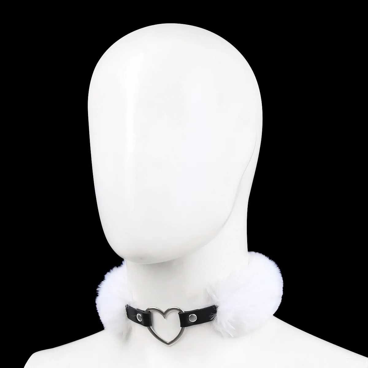 Collier en fourrure douce et érotique, anneau en forme de cœur en métal, en cuir PU, jeux pour adultes, accessoires de Bondage Bdsm, jouets sexuels pour femmes