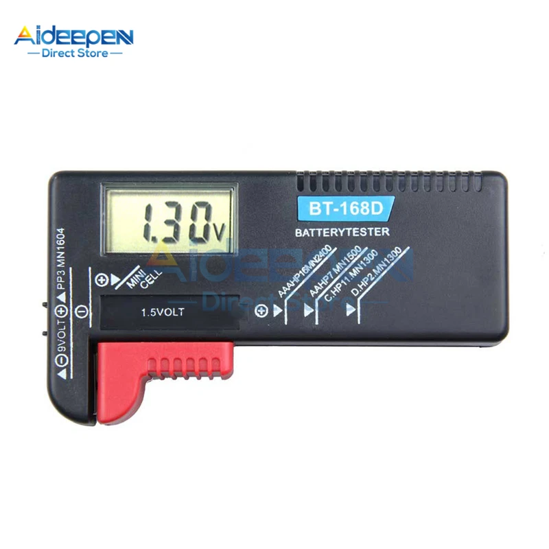 Universal BT168D LED/ponteiro Digital Bateria Capacidade Tester Bateria Para 9V 1.5V AA AAA Cell