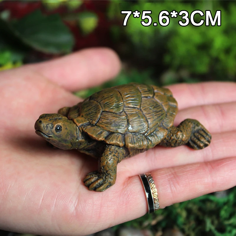 Mini modello tartaruga figurine in resina fata giardino miniature acquario accessori terrario fai da te decorazione del paesaggio artificiale