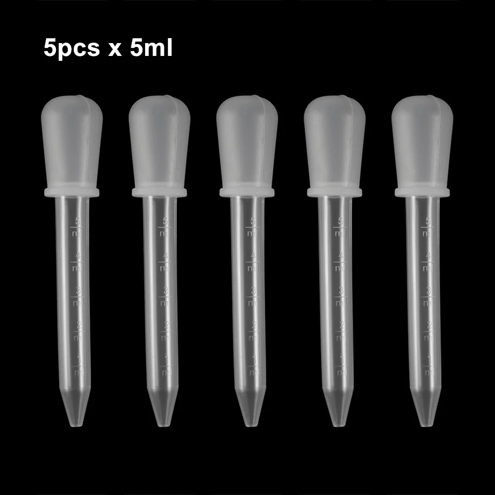 2/5 Stück 5 ml klare Silikon-Tropfer, Messpipette, flüssige Lebensmittel-Tropfer für Epoxidharz, Süßigkeitenformen, Schmuckherstellung, Werkzeuge