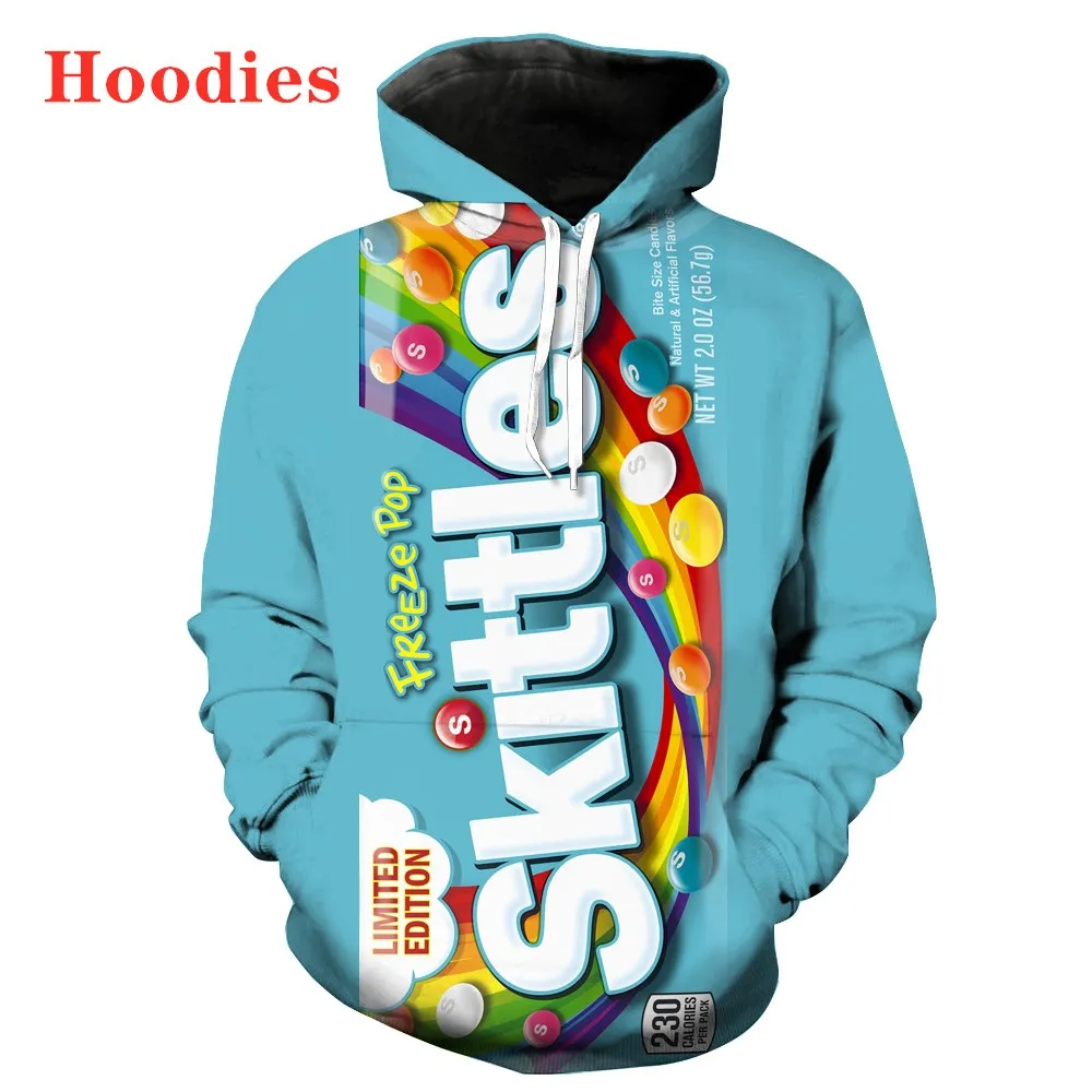 Nieuwe 3D Afdrukken Froot Loops Granen Mode Mannen Vrouwen Trainingspakken Crewneck Hoodies Plus Size S-7XL Harajuku