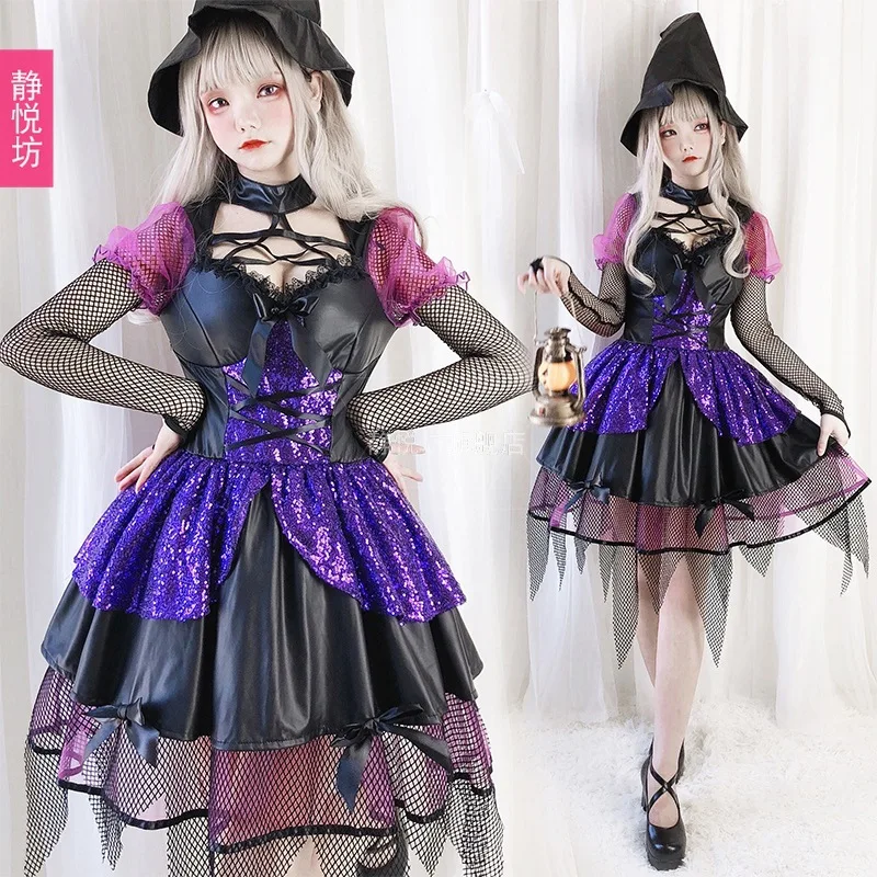 

Halloween Adult Costume Little Witch Cosplay Costume Witch Witch Costume Demon Costume Vampire Bridal Wear dresses women