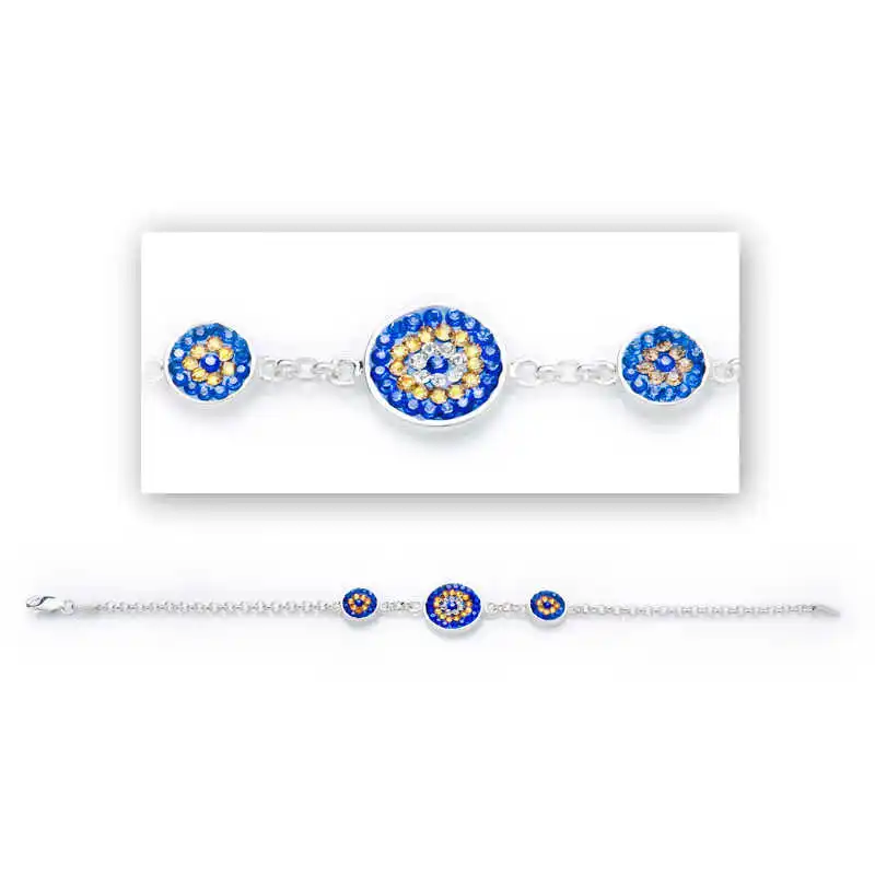 Silver Evil Eye Women Bracelet