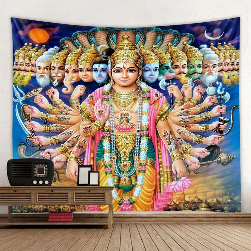 Indian Buddha Meditation 7 Chakra Tapestry Mandala Wall Hanging Psychedelic Yoga Wall Cloth Yoga Mat Home Decoration 8 Sizes