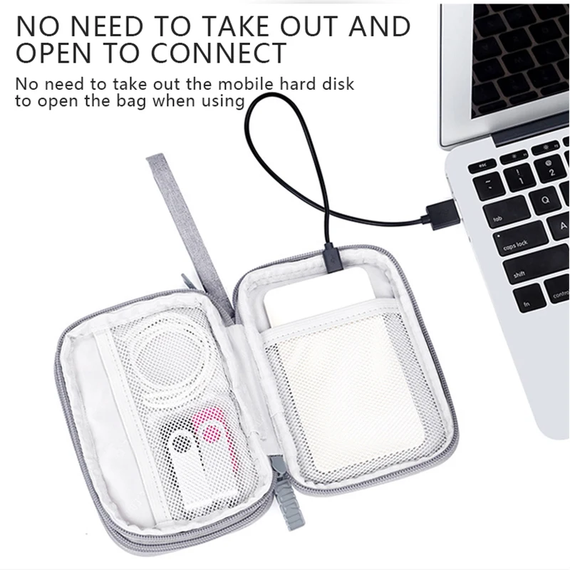 2.5 Inch Hard Drive Case Protective Bag EVA Case Suitable For Hard Drive Storage Bag Data Cable Storage Bag Power Headphone Bag