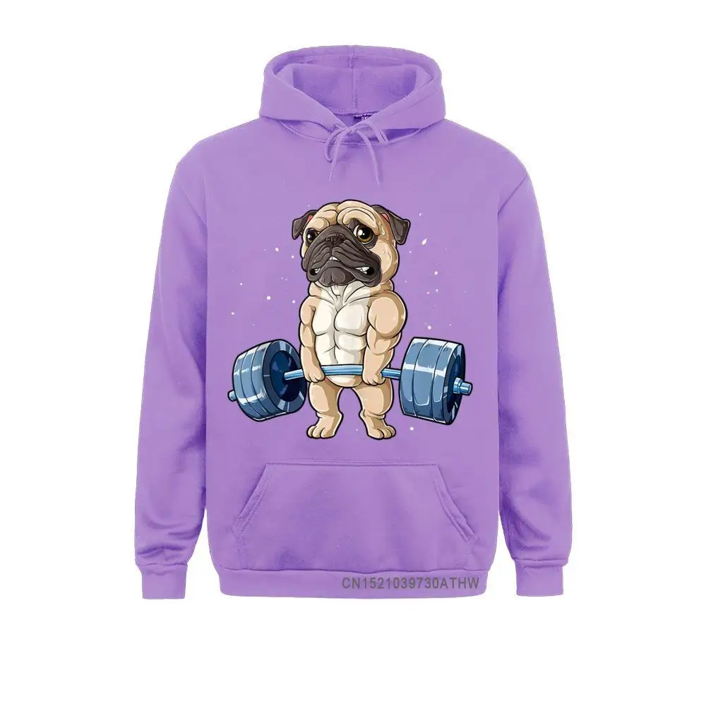 Pug Weightlifting Funny DeadliftFitness Gym Workout Party Winter Autumn Male Hoodies Hoods Prevailing Men Sweatshirts