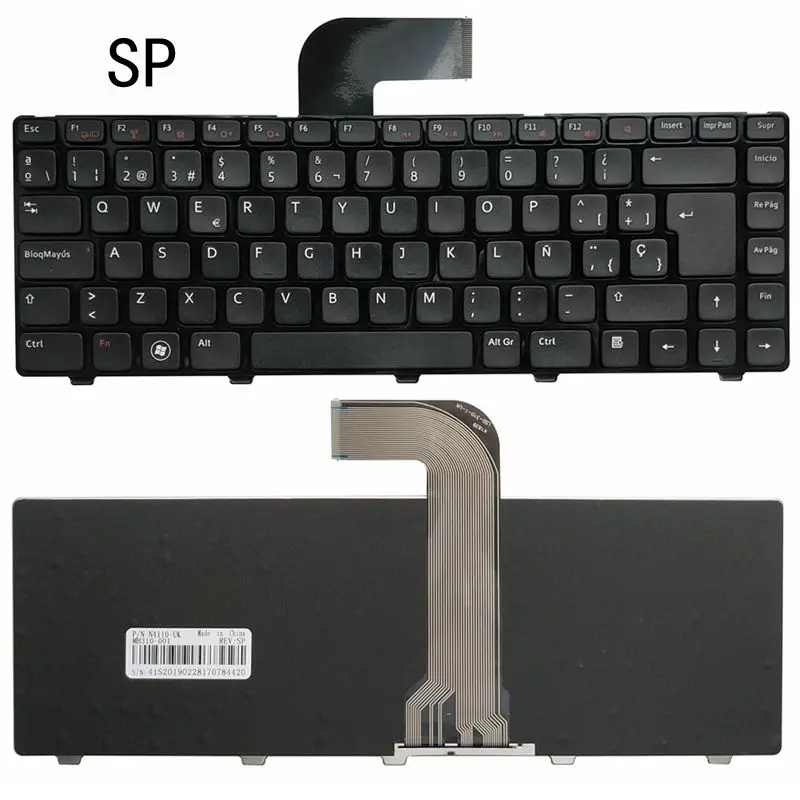 NEW US/SP LAPTOP KEYBOARD FOR Dell Inspiron XPS L502 14R M4110 N411Z N4110 N4120 M4110 15R-5520 7520 T5M02 65JY3