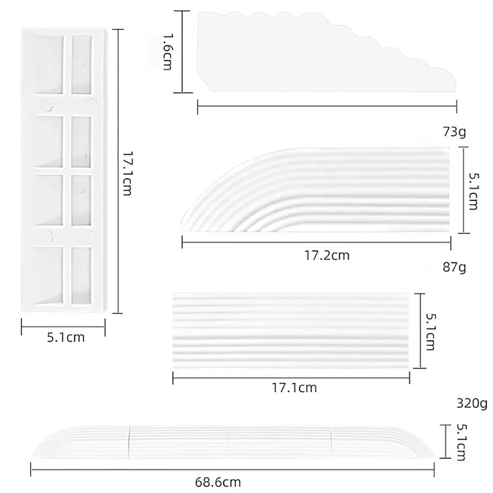 Robot Vacuum Cleaner Ramp Strip Set For ECOVACS MI Narwal Roborock Anti-slid Climbing Mat Slope way