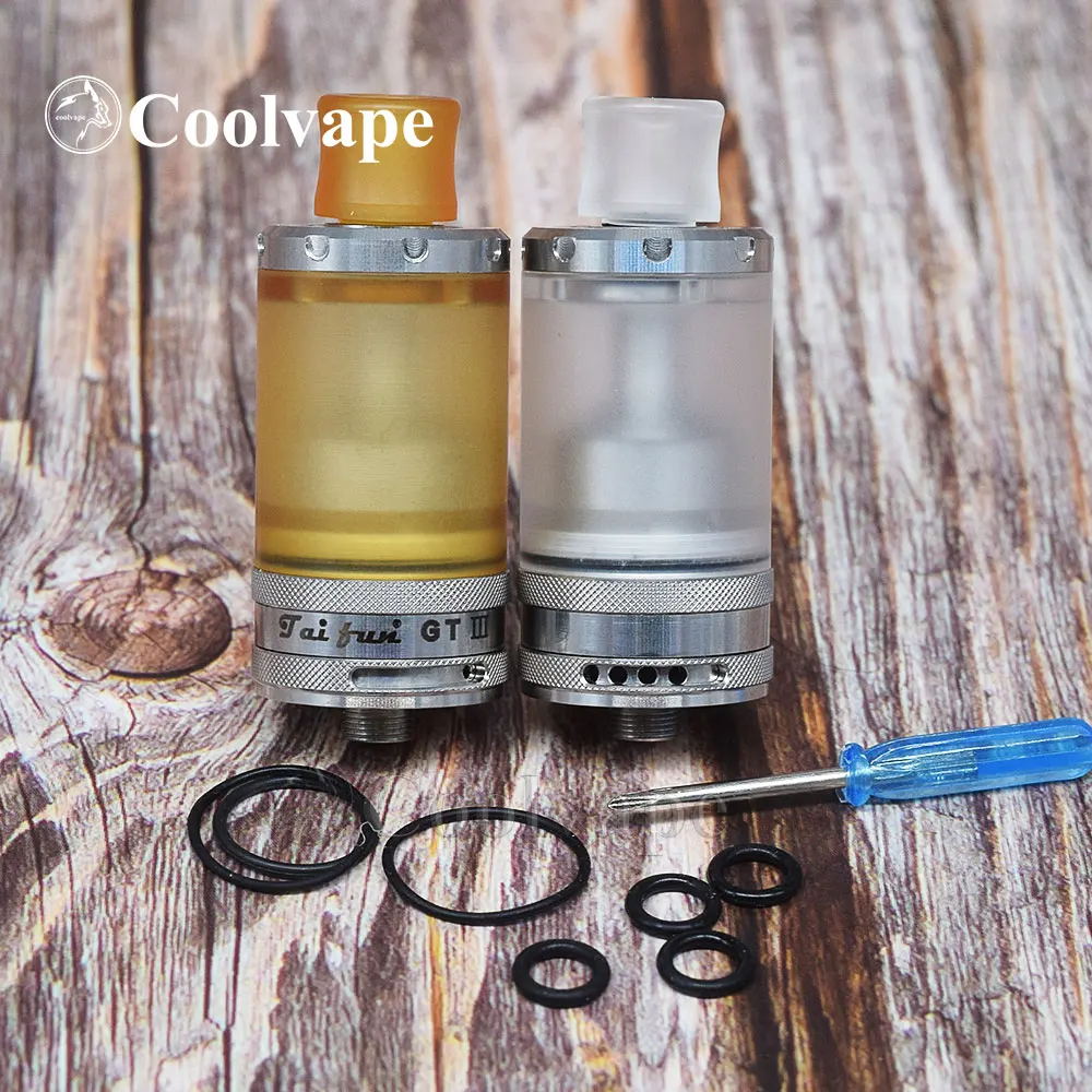 

Электронная сигарета Wolf Coolvape taifun gt3 rta 23 мм, атомайзер 5 мл 316, резервуар из нержавеющей стали с потоком воздуха, vs taifun rta/kylin rta