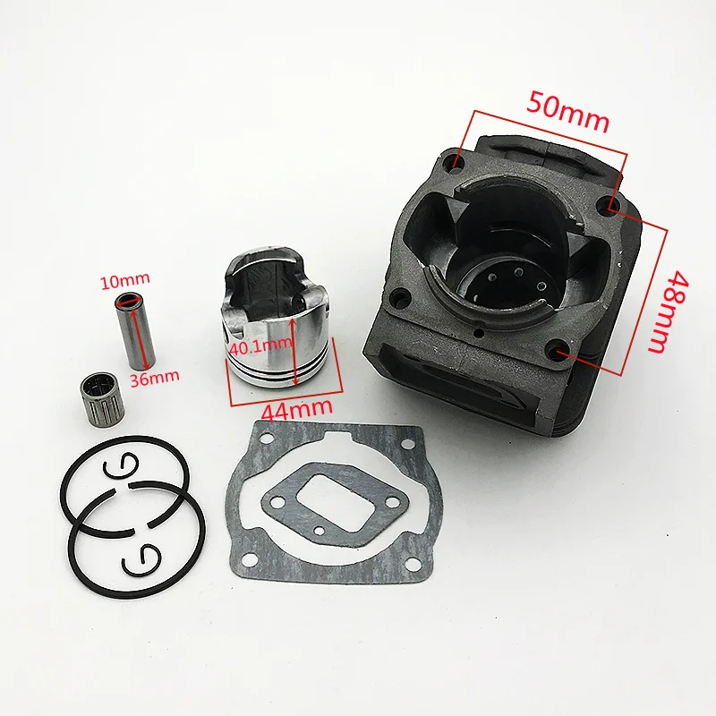 Imagem -05 - Cilindro Anel de Pistão Agulha Rolo Rolamento Espaçador Kit 44 mm para Huter 2500 Aparador Cortador de Grama 1e44f5a-5