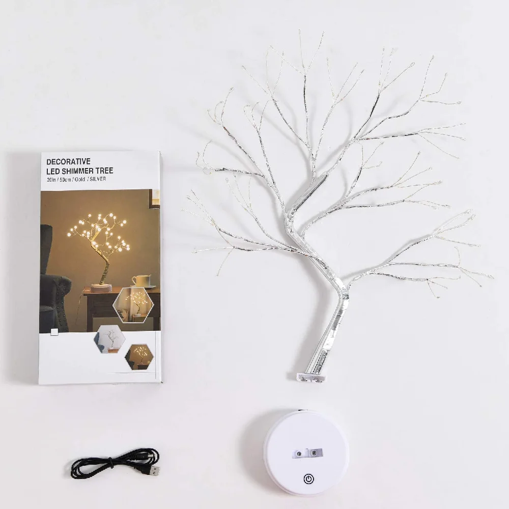 Luz da noite led bonsai árvore luzes usb/bateria operado lâmpada de mesa com interruptor toque decoração para o quarto alta 20 em