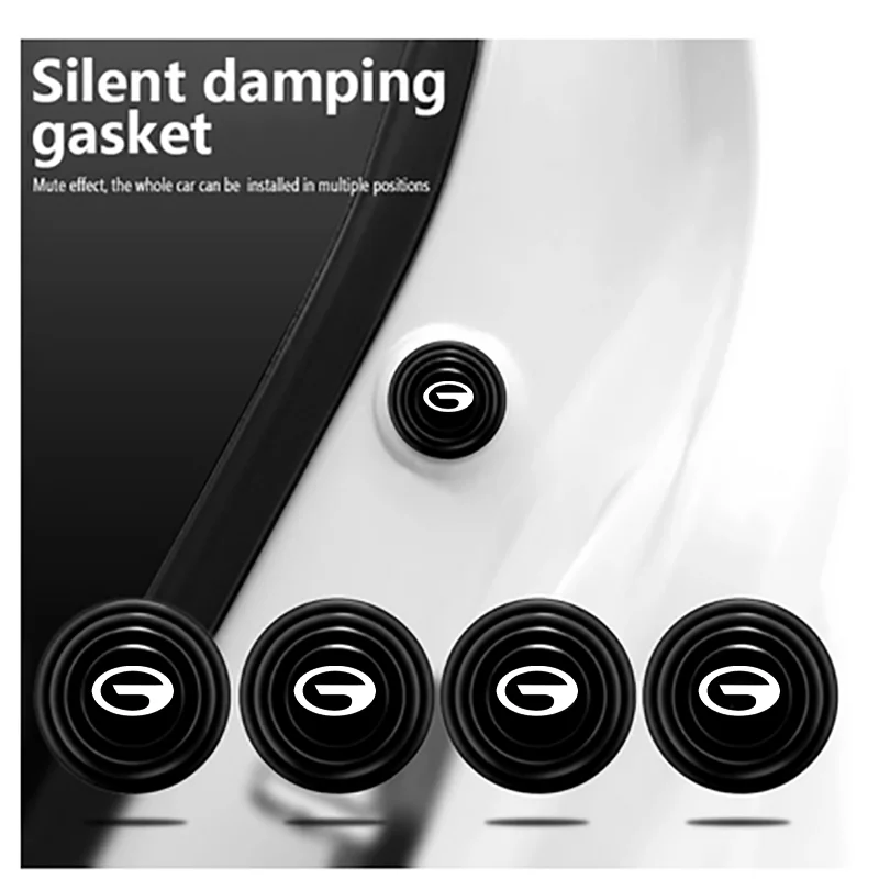 Car Silicone Door Shock Stickers Absorber Soundproof Buffer Pier For Trumpchi Gac Gs4 Gs5 Coupe Ga4 Gs8 Gm8 Accessories