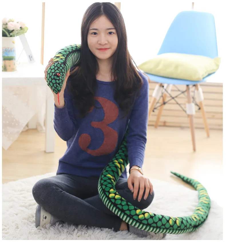 Jouet en peluche serpent de dessin animé long 260cm, simulation de python, poupée douce, jouet amusant, cadeau d'anniversaire b2555