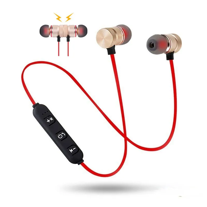 Magnetic Wireless bluetooth Earphone music headset Phone stereo Neckband sport Earbuds Earphone with Mic For all smartphones