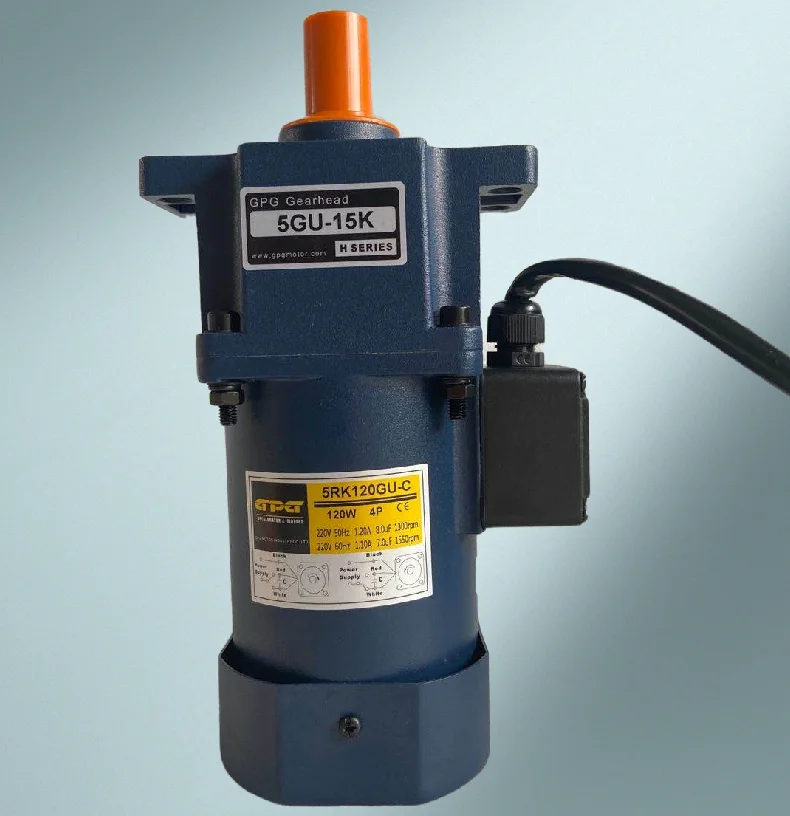 Gpg motor 5 rk120gu10-c 5 gu15k, tensão ac 220 v caixa de junção de correia