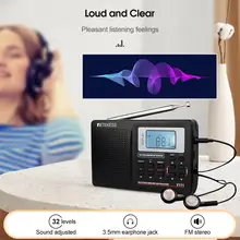 Full Band Radio FM MW SW DSP Portable Black #4