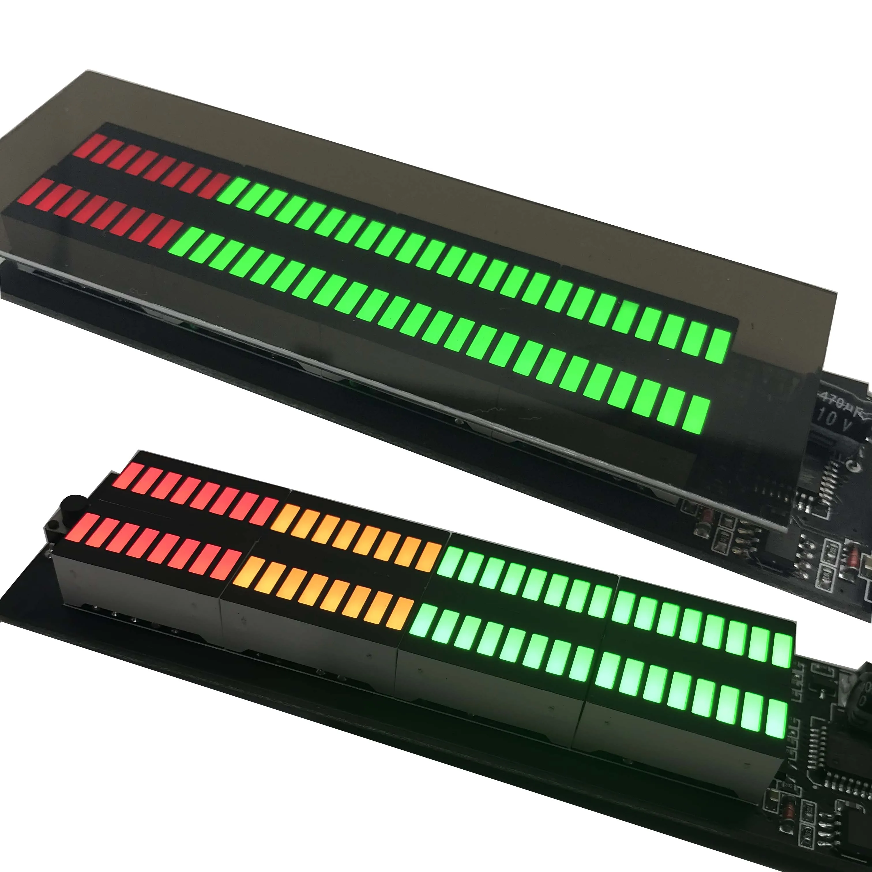 DC 12v 24v wskaźnik poziomu Audio muzyka Stereo spektrum LED wzmacniacz światła VU miernik dla samochodu odtwarzacz MP3 światła lampy tworzące nastrój
