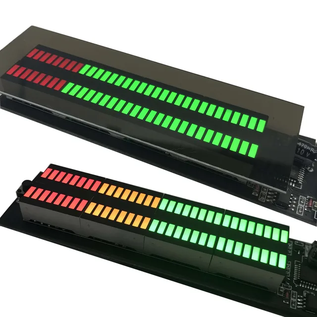 DC 12v 24v wskaźnik poziomu Audio muzyka Stereo spektrum LED wzmacniacz światła VU miernik dla samochodu odtwarzacz MP3 światła lampy tworzące nastrój