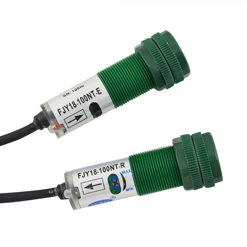 

M18 Laser Sensor Infrared Photoelectric Switch FJY18-100NT Visible Light Remote Sensor Switch