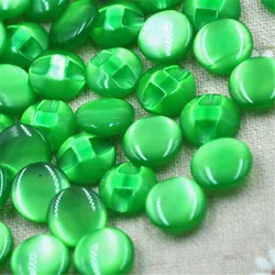 50 pcs 12 mm Green Cat's Eye button craft/sewing/baby lot mix PT82