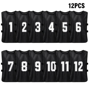 Schnelltrocknungsfußball -Pinnies für Erwachsene, Sporttrikots, Lätzchen nummeriertes Training, Sportwestenpraxis, 6 PCs, 12 PCs 6 Hauptverkauf von Fußballhemd - №6
