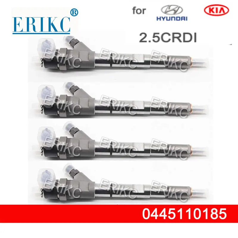 4PCS Common Rail Injector 0445110185 Nozzle Assy 0 445 110 185 for 33800-4A300 33800-4A350 33800-4A360 for HYUNDAI Porter 2