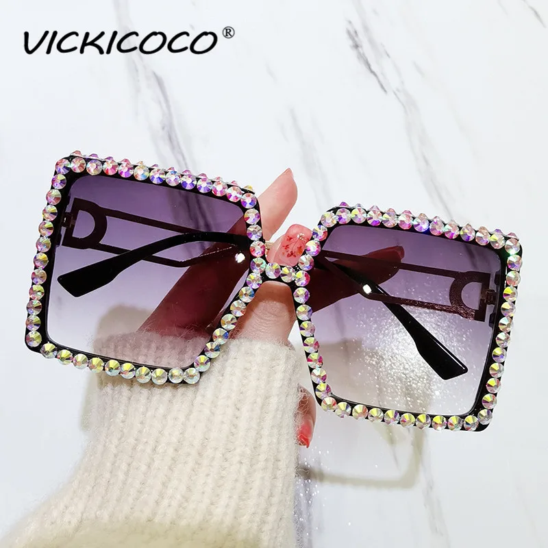 

Diamond Square Sunglasses Rhinestone Eyeglasses Women Men Vintage Sunglasses Frames Luxury Brand Steampunk Eyewear Decoration