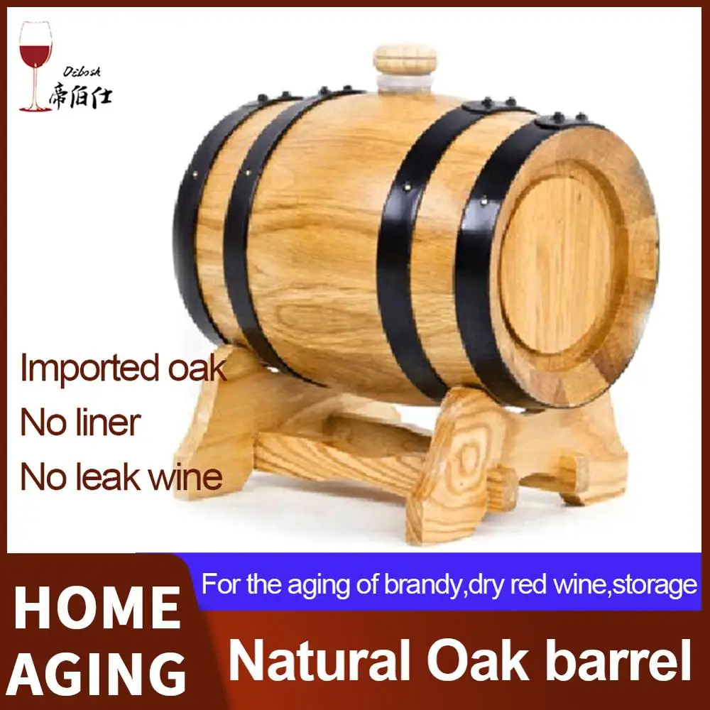 50L Small Oak Barrel home MINI Store liquor Imported Oak Barrel wine set wine Aging Storage Barrel Vineyard Barrel 5L/20L/30L