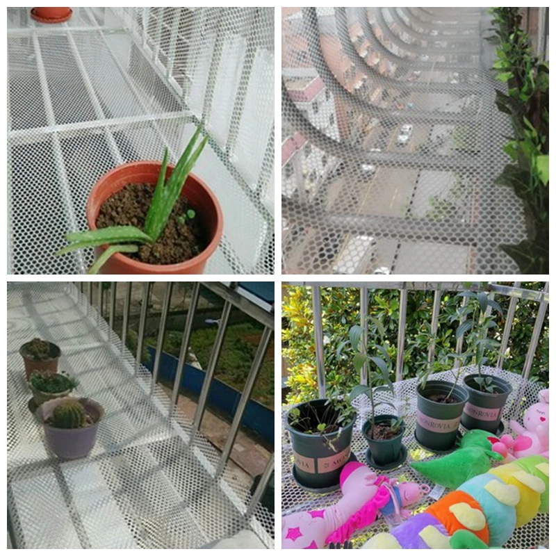 Garden Fence Safety Netting Breeding Net Balcony Railing Stairs Anti-Falling Net Protection Child Cat Pet Chicken Plastic Mesh