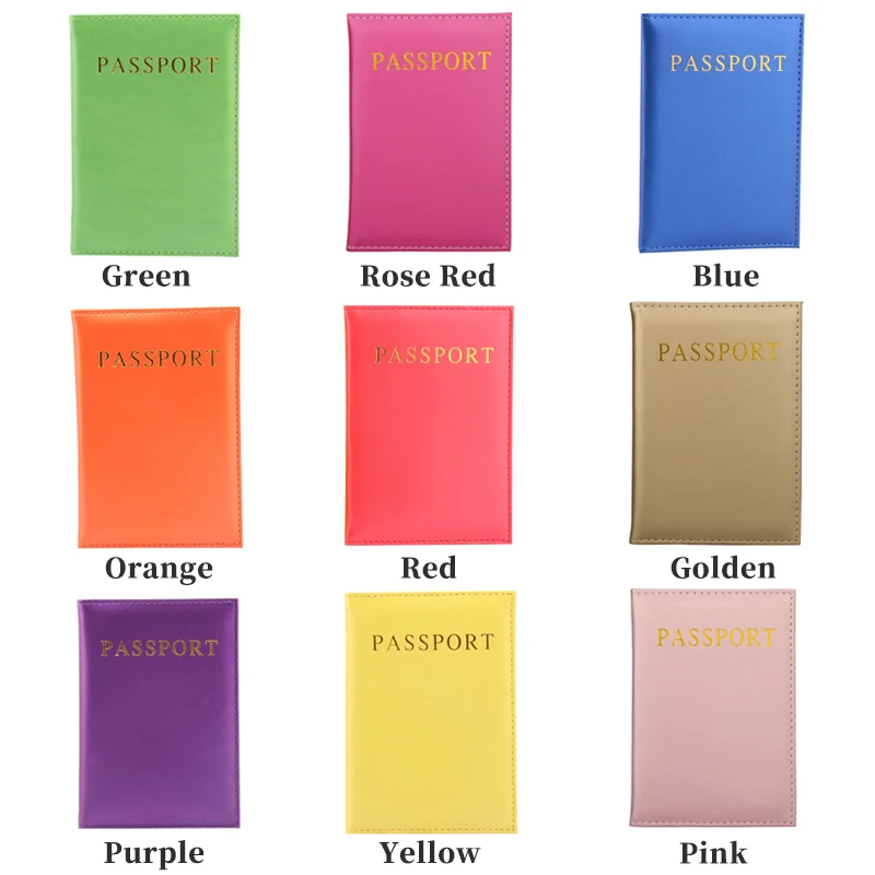 New Travel Women Pu Leather Coves For Passports Travel Wallet Customize Name Passport Cover Fashion Cute Pink Girl Case Passport