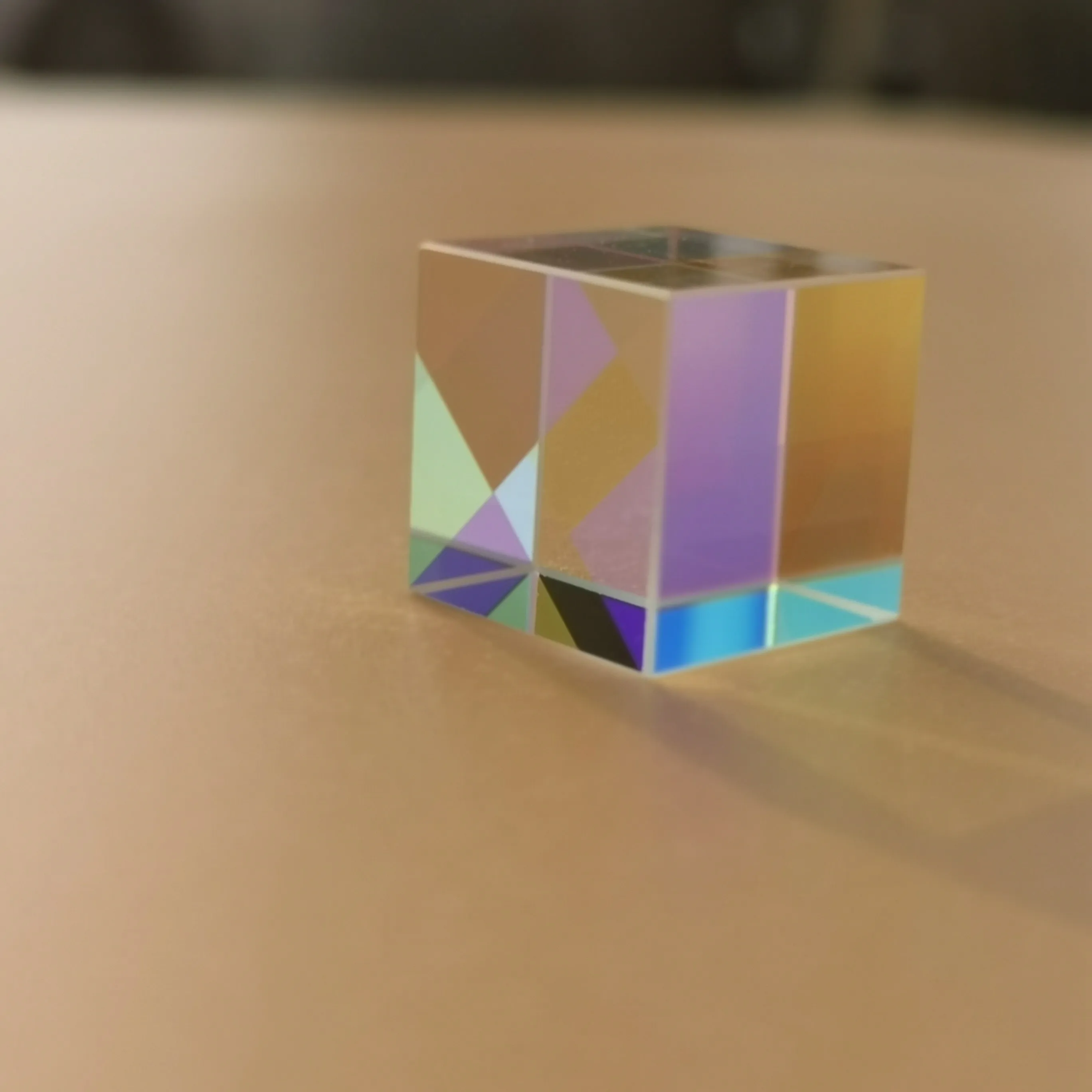 45*45*45mm Color Prism Six Bright Large Light Cube Creative Gifts Optical Experiments for Children Science