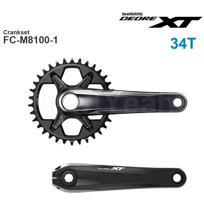 SHIMANO DEORE XT M8100 Crankset FC-M8100-1 FC-M8120-1  30T 34T 170mm 175mm 12 Speed Original