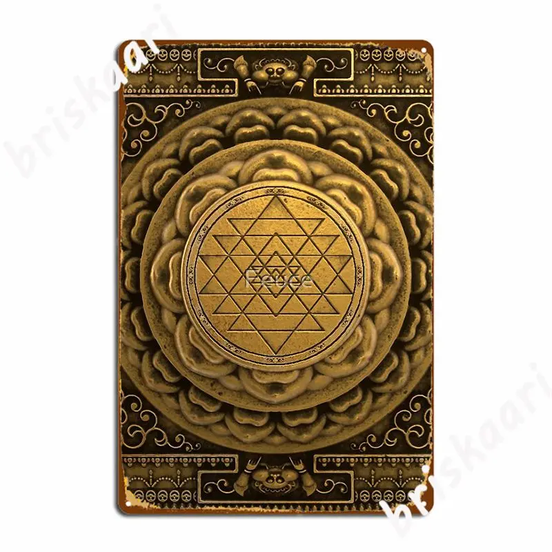 Shri Yantra Poster Metal Plaque Mural Painting Design Cinema Kitchen Club Bar Tin Sign Poster