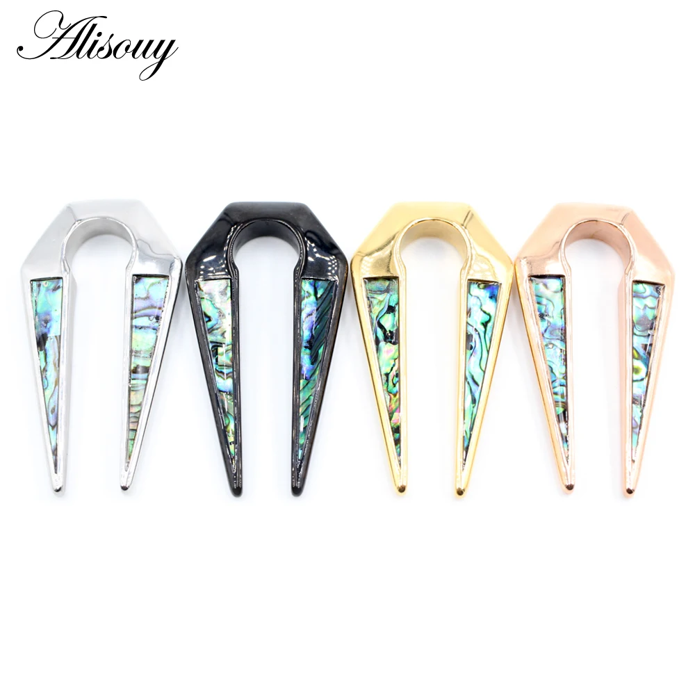 Alisouy 1PC Stainless Steel Shell Heavy Ear Clip Weight Plugs Tunnel Ear Gauges Expander Stretcher Earlobe Piercing Body Jewelry image 3