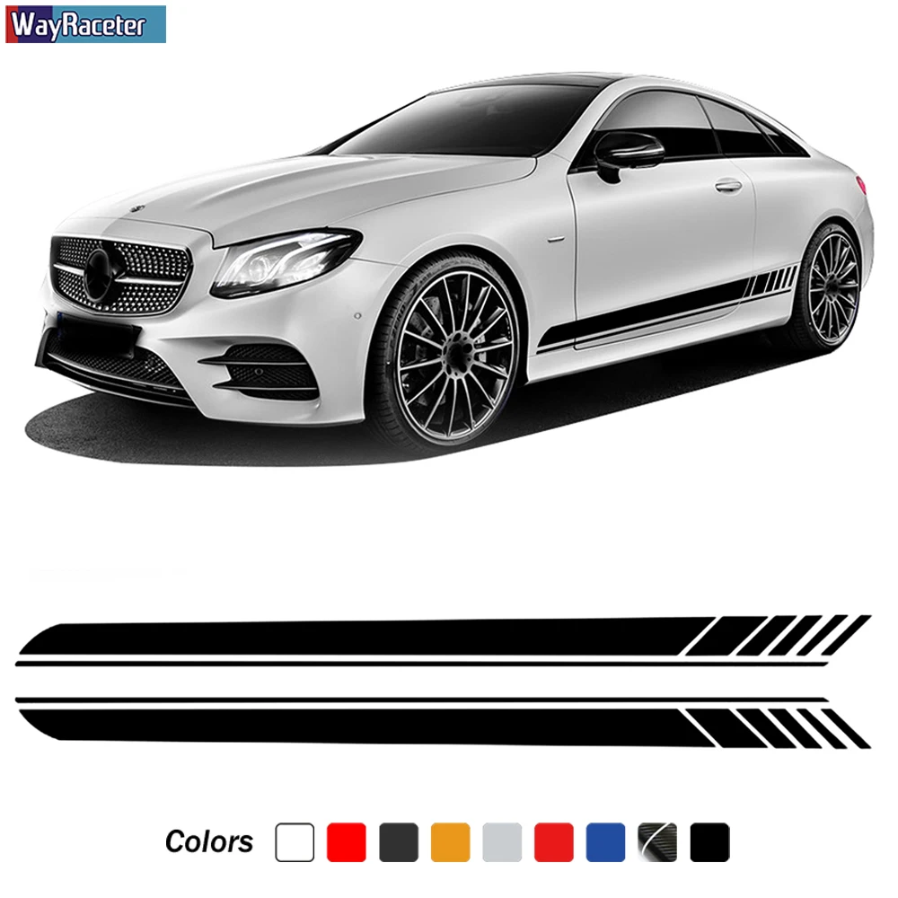 Edition AMG Sport Side Stripe Skirt Sticker Decal For Mercedes Benz E Class W213 S213 E43 E53 E63 AMG A238 C238 E300 Accessories