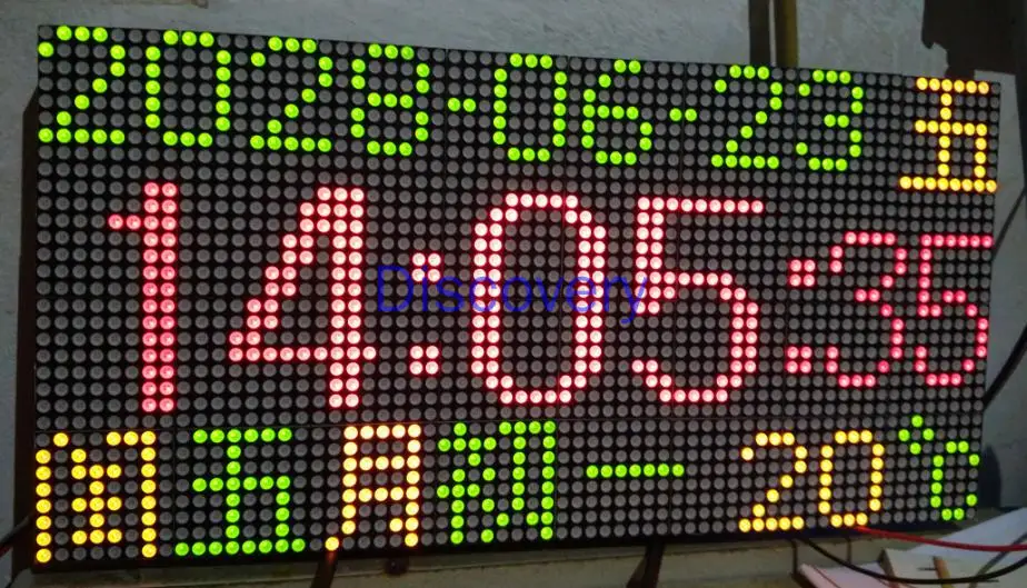 Gps serviço de tempo por satélite ntp serviço de tempo relógio 32x64 two-color dot matriz de voz cronometragem calendário perpétuo cartão de controle