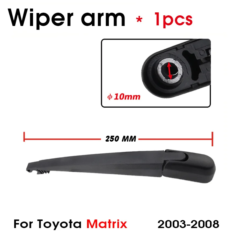 Car Wiper Blade Rear Back Window Windscreen Windshield Wipers Auto Accessories For Toyota Matrix Hatchback 250mm 2003-2008