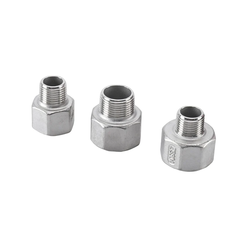 304 Roestvrij Staal Hexagon Reducer Directe Adapter Buitendraad Binnendraad Waterleiding Joint DN15 DN20 DN25 DN32 DN40 DN50 DN60