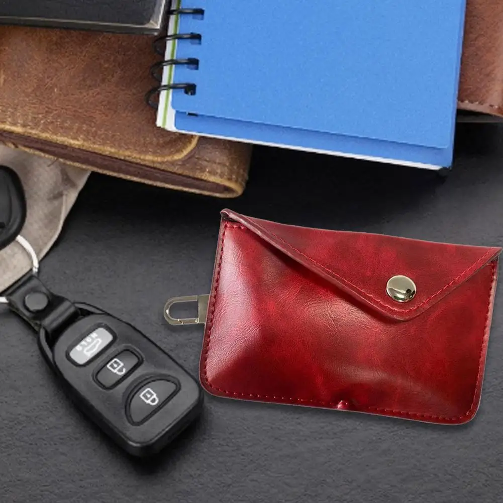 New PU Leather Car Key Signal Blocker Case Faraday Cage Fob Pouch Keyless RFID Blocking Bag Car Key Signal Blocker Pouches