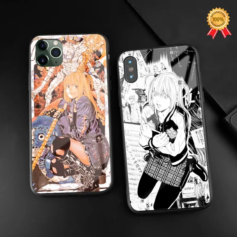 Misa Japanese Anime-Amane Glass Silicone Phone Case FOR IPhone Se3 6 7 8 14 15 Plus X XR XS 11 12 13 Mini 14 15 Pro Max