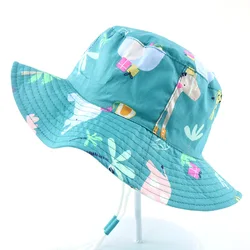 Zomer Baby Emmer Hoed Uv Bescherming Jongens Cap Kinderen Outdoor Strand Meisjes Zonnehoed Cartoon Baby Visser Cap