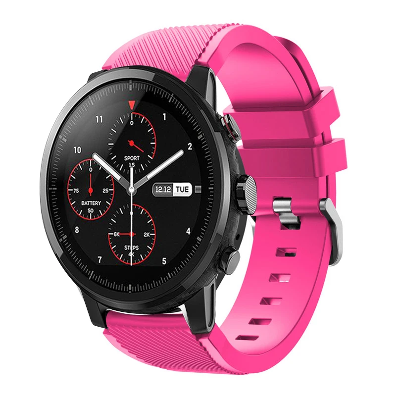 22mm Silicone Strap For Samsung Galaxy Watch 46mm Gear S3 Smart Watch Band for Huami Amazfit GTR 47mm Pace Stratos 3 2 2S