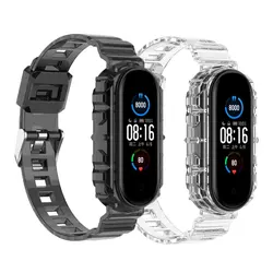 Watchbands Pulseira for Mi Band 7 6 Strap for XiaoMi Mi Band 5 Replacement Bracelet Silicone Transparent Straps for Mi Band 4 3