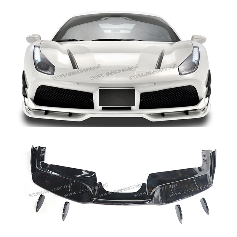 Real Carbon Fiber Rear Bumper Lip Diffuser Professional Exterior Body Kits For Ferrar 488 Car Modification Auto Accessories