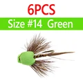 6 piezas talla 14 verde