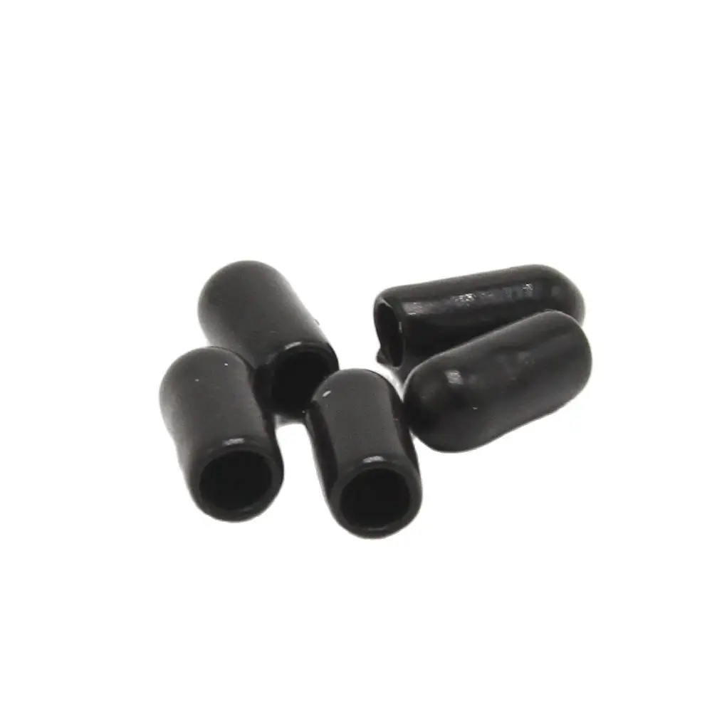 Black 4mm Protective Cover Rubber Covers Dust Cap For Connector Or Metal Tubes 100pcs/lot