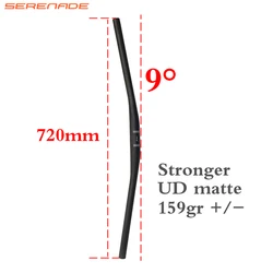 740mm length 9 degrees Carbon Mountain Bicycle Handlebar MTB Bike Handlebar Full carbon fiber bike handle UD Matte flat bars