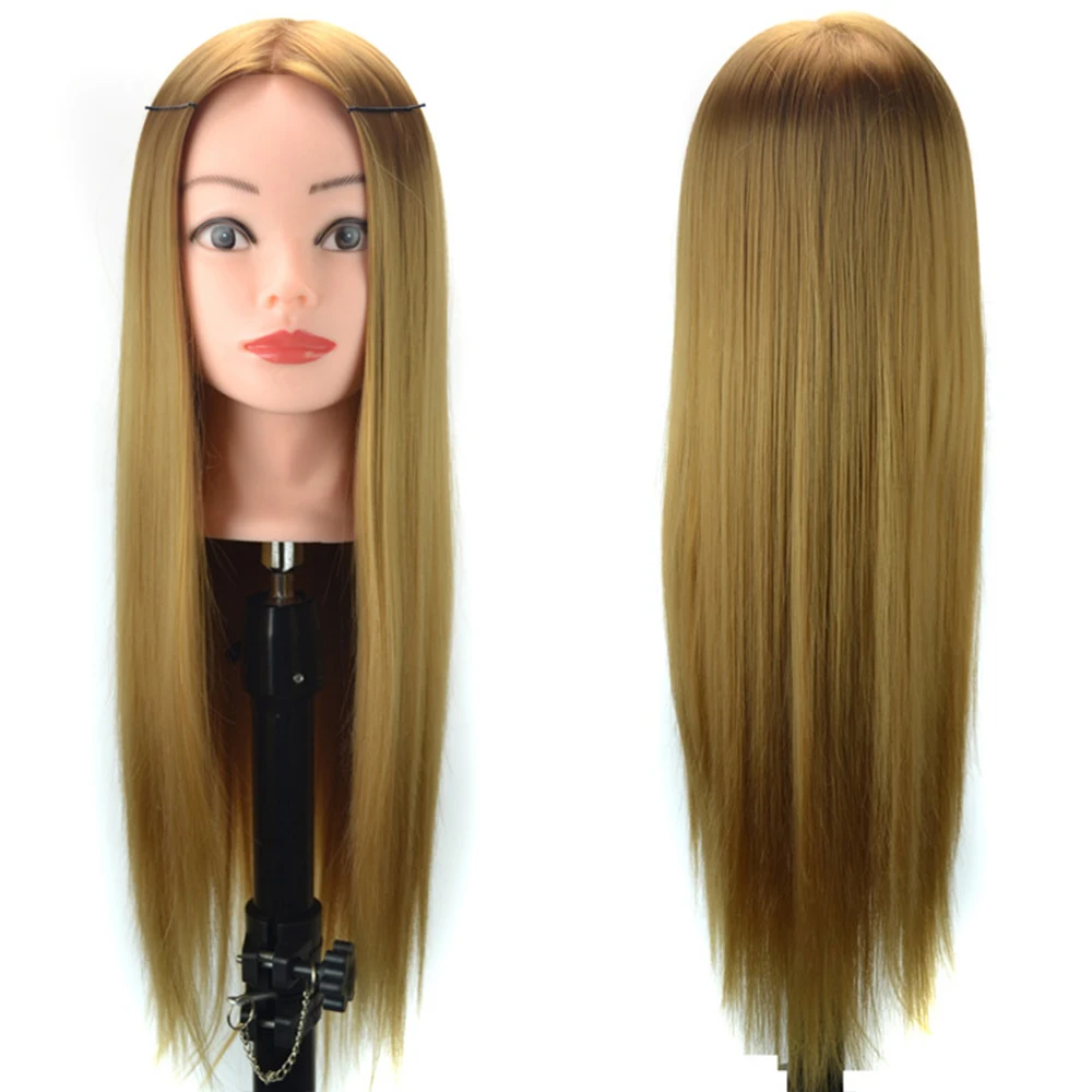 Cabeza de maniquí para peluca con corte de pelo, accesorios, cabeza de maniquí y extensiones de cabello de 26 pulgadas, kit makiing