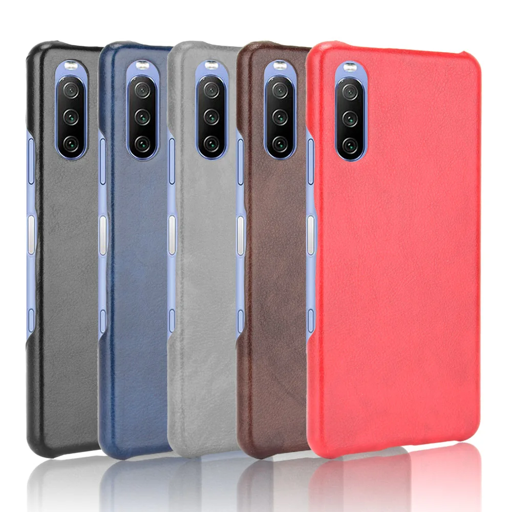 For Sony Xperia 1 III Case Pattern Litchi Skin PU Leather and PC Book Cover For Sony Xperia 10 III Phone Case